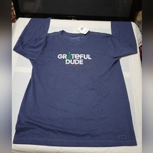 Life is Good Long-sleeve Crusher Tee - size large